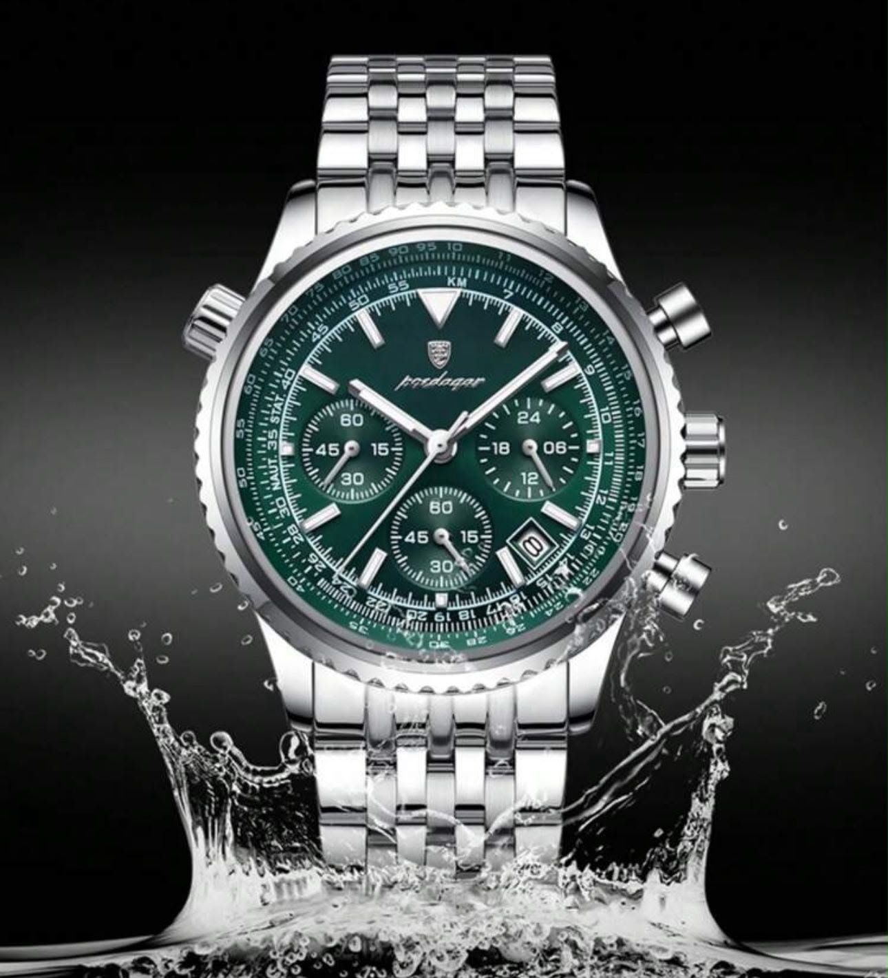 Reloj Poedagar Chronos (verde)