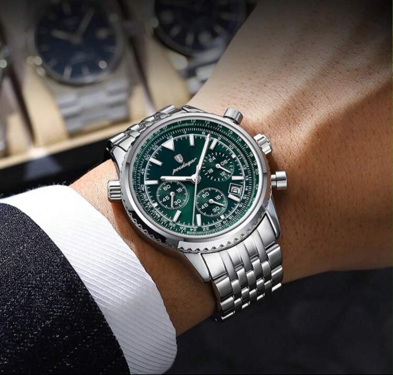Reloj Poedagar Chronos (verde)